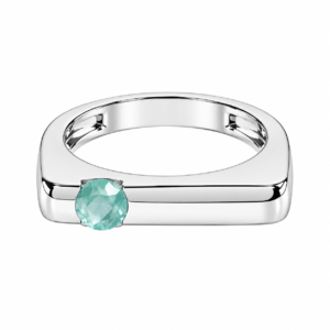 Aqua Gemstone Statement Ring – Elegant Modern Ring for Women