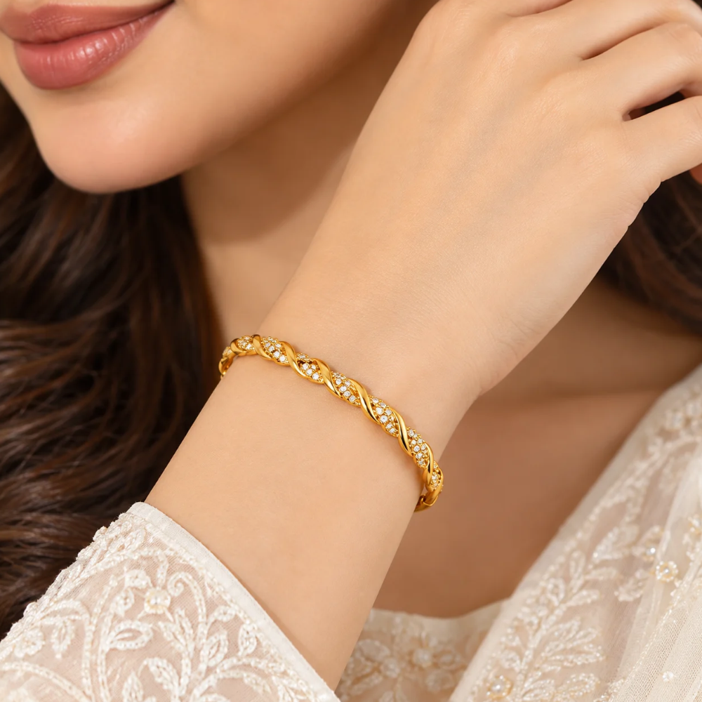 Daily wear Gold pLated Bangle - Image 2