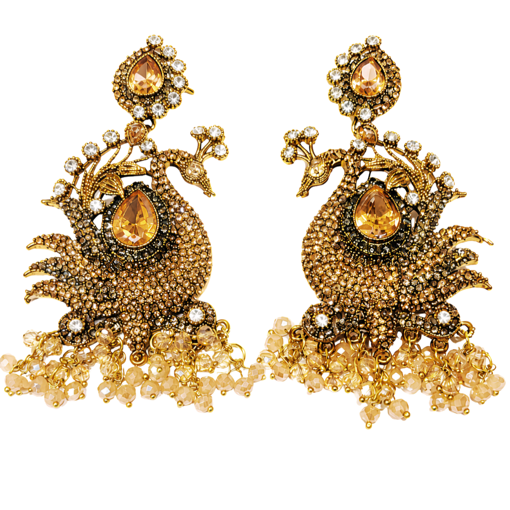 Luxury Peacock Chandelier Earrings