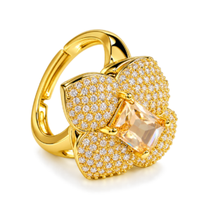 Elegant Floral Gold Ring