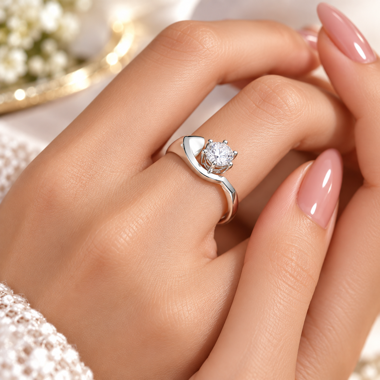 Elegant Solitaire Diamond Ring – Timeless Statement Ring - Image 2