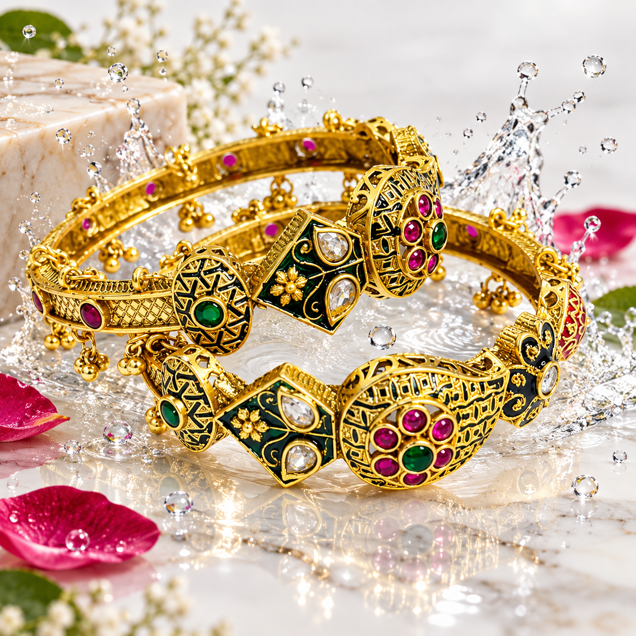 High-Quality 1-Carat Designer Bangles - Image 3