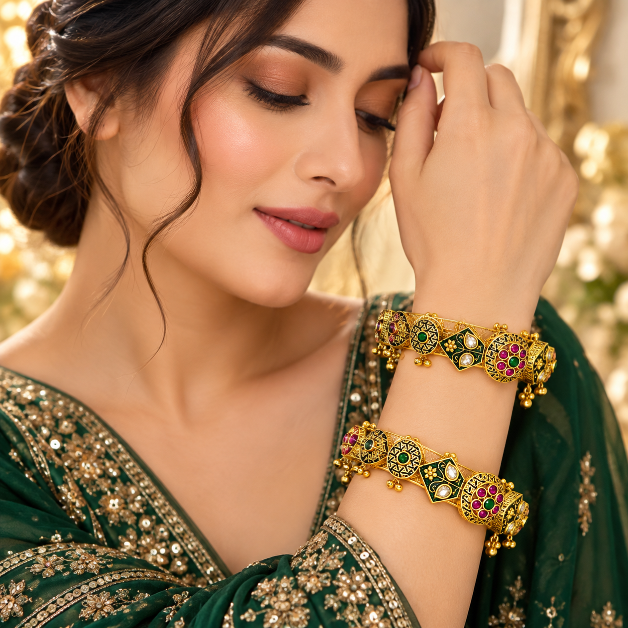 High-Quality 1-Carat Designer Bangles - Image 2